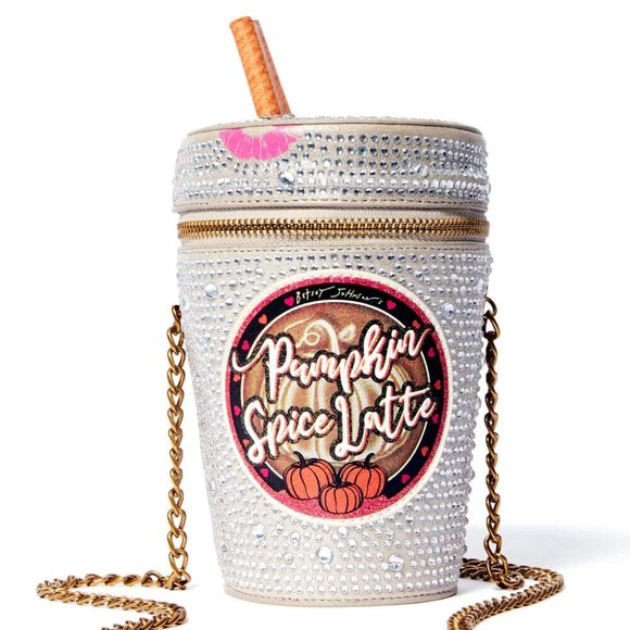 Betsey Johnson Cream Pumpkin Spice Latte Crossbody Bag - Picture 11 of 16